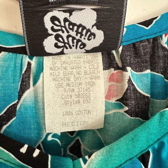 Hilo Hattie Women’s Vintage Hawaiian Muumuu Bird of Paradise Floral Ruffle Maxi - Picture 6 of 9